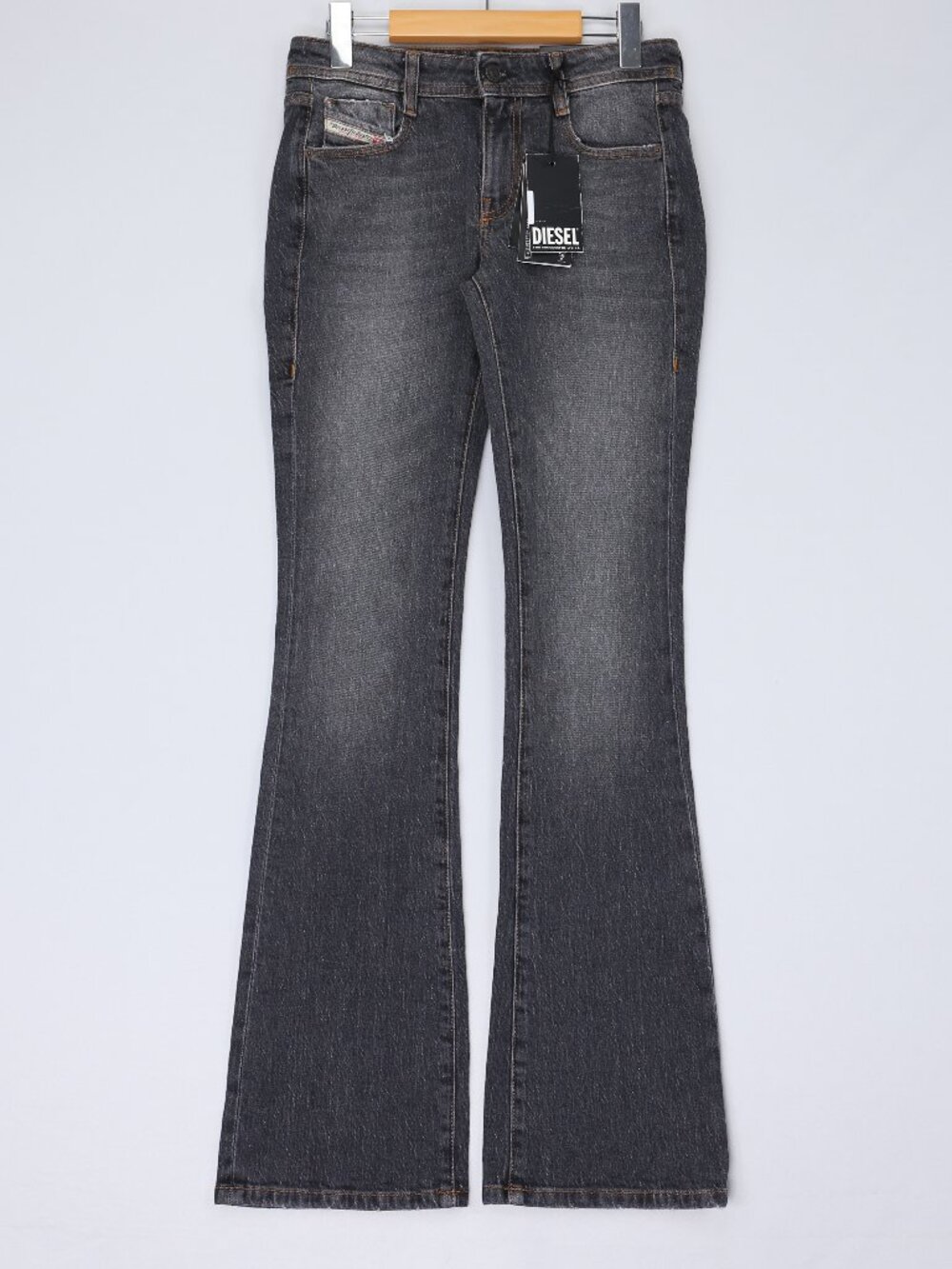 Diesel Womens Jeans 1969 D-Ebbey Bootcut Slim Denim Low Rise Black – 32in Inseam
